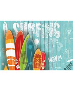 Yeele 7x5ft Summer Surfing Backdrop Surfboard Photography Background Pictures for Kid Children Adult Portrait Photo Booth Video Shooting Vinyl Drape Wallpaper Studio Props