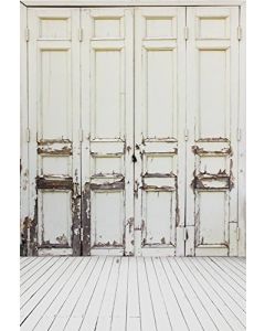 Yeele 5x7ft Vintage Door Backdrop Retro Shabby Door Wooden Floor Photography Background Picture Adult Kids Children Portrait Photo Booth Shooting Vinyl Cloth Photocall Studio Props