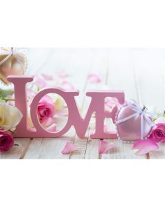 Yeele 5x4ft Vinyl Photography Backdrop Valentine's Day Love Rose Flower Petal Vintage Wood Floor Background Romantic Party Decor Lover Adults Photo Booth Shoot Vinyl Studio Props