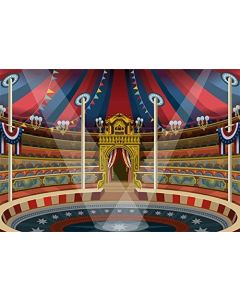 Yeele 10x8ft Circus Background for Photography Theatre Performing Tent Ribbon Photo Backdrop Birthday Baby Shower Party Decoration Boy Girl Portrait Booth Shoot Studio Props Wallpaper