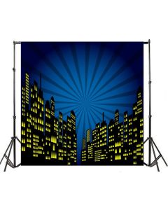 Yeele 10x10ft Superhero City Photography Backdrop Vinyl Humor Cartoon Comic Justice Super Hero Boys Baby Birthday Party Photo Background City Building Customized for Girl Child Party Studio Props