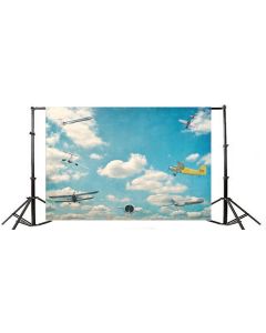 Yeele 6x4ft Aircraft Fly Photo Backdrops Vinyl Aircraft Model Flying Dream Baby Little Boy Party Photography Background Airplane Adult Pilot Portrait Photo Booth Video Shoot Wallpaper Studio Props