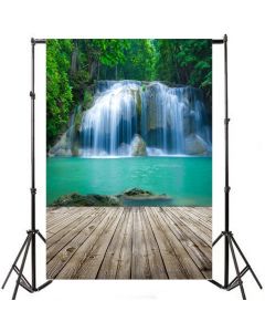 Yeele 6x9ft Waterfall Cascades Photo Backdrops Vinyl Falls Jungle Forest Nature Landscape Travel Scenic Photography Background Photo Shoot Studio Props Video Drop Wallpaper Drape